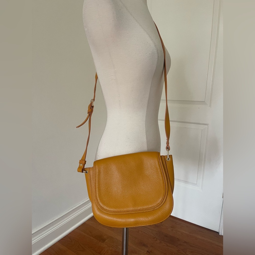 Nordstrom Mustard Yellow Leather Crossbody Bag